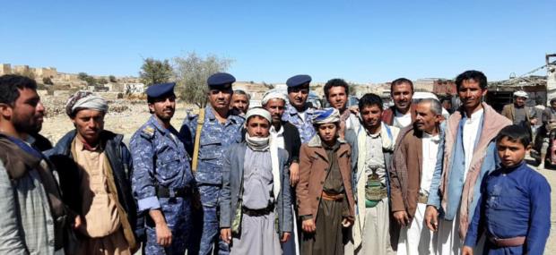 قيادة النجدة بعمران تتفقد اسر الشهداء في المديريات