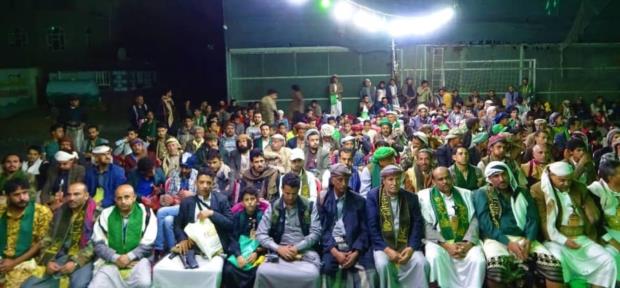 ضباط من قطاع الأمن والشرطة بوزارة الداخلية يشاركون في أمسية بمديرية بني الحارث الاحتفال بذكرى المولد النبوي