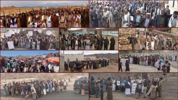 قبائل مأرب تخرج في 13 ساحة وتؤكد الاستعداد لعام الصمود الجديد بتنفيذ كل خيارات استعادة الحقوق