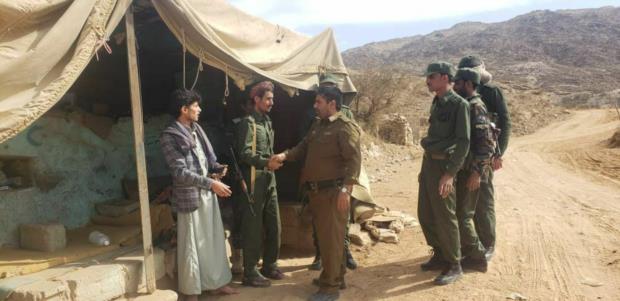 مدير أمن مديرية غمر يتفقد المرابطين ويزور روضة ومعرض الشهداء بمحافظة صعدة